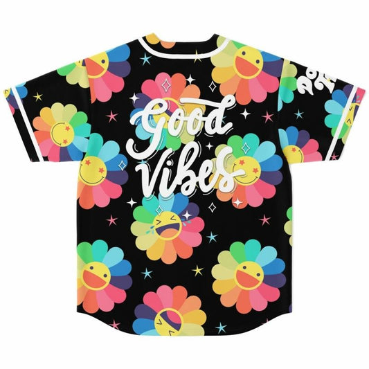 Good Vibes In My Mind Baseball Jersey EDM Festival Family Gift, Unisex Breathable Men's Jersey, 420 Lover Graphic Shirt, Gift For Jersey Fan EDM Electronics Music