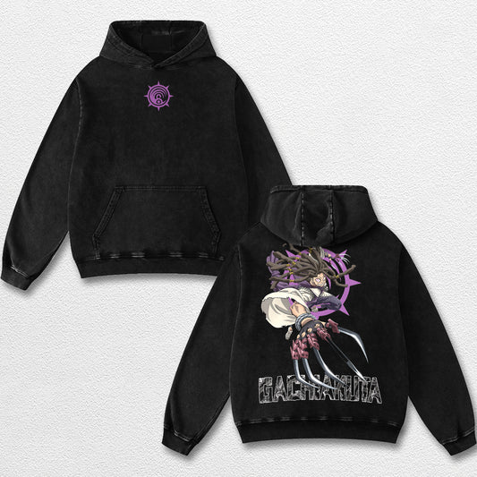 Retro Jabber - Gachiakuta Oversize Lightweight Acid Washed Hoodie Sweatshirt Tee, Anime Graphic Design Unisex Top Cotton Streetwear Shirt Clothes