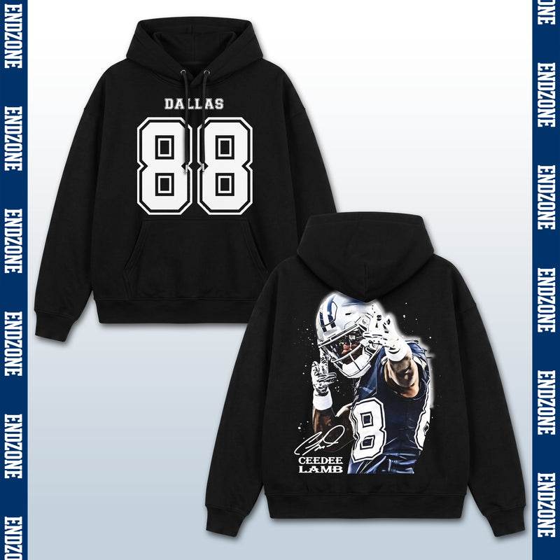 CeeDee Lamb Dallas Cowboys #88 Pointing Gesture Vintage Graphic Hoodie Sweatshirt T-Shirt, NFL Football Season Apparel, C. Lamb CD88 All-Pro Legend Retro Streetwear Tee, Dallas Football Fan Gift