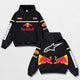 Retro Alpinestars Red Bull Racing Washed Hoodie MotoGP World Champion Enthusiast Apparel Streetwear Racing Team Super Motorsports Clothing Riders Motocross Off-Road Dirt Bike Fan Gear Cotton For Moto Fan