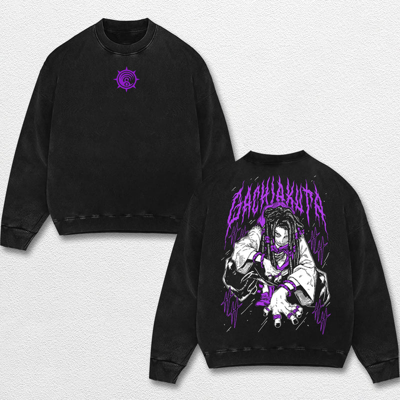 Retro Jabber Wonger - Gachiakuta Oversize Lightweight Acid Washed Hoodie Sweatshirt Tee, Anime Graphic Design Unisex Top Cotton Streetwear Shirt Clothes