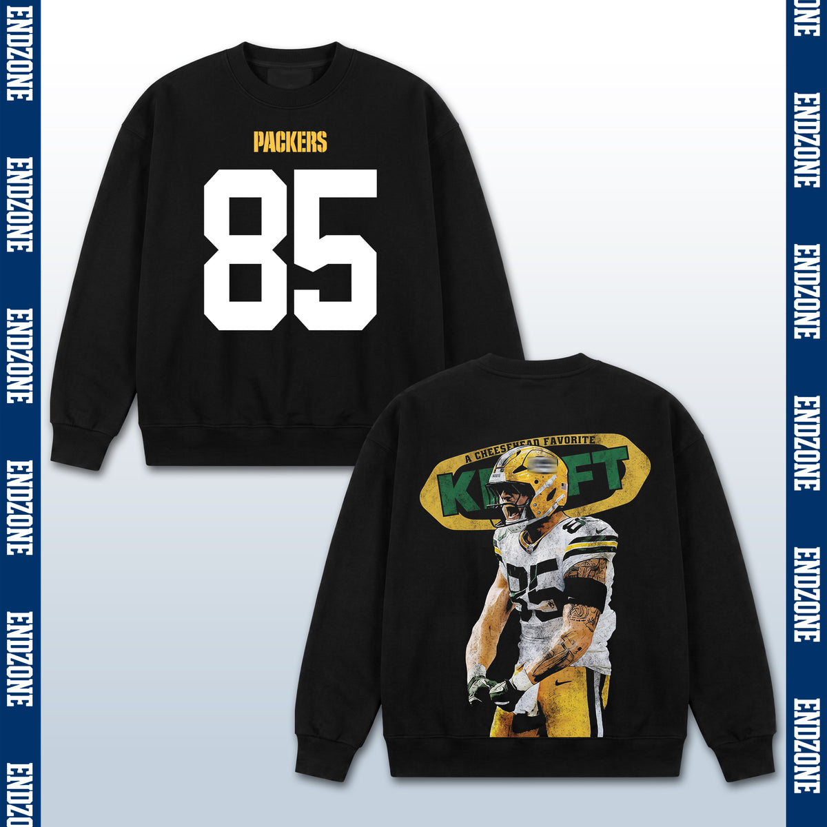 Tucker Kraft Green Bay Packers #85 A Cheesehead Favorite Vintage Graphic Hoodie Sweatshirt T-Shirt, NFL Football Season Apparel, T. Kraft TK85 Legend Retro Streetwear Tee, Green Bay Football Fan Gift