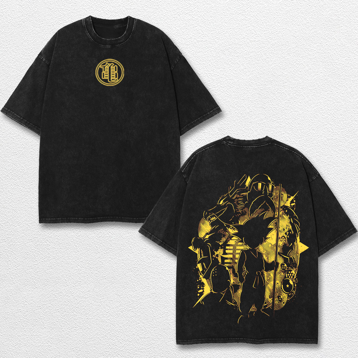 Retro Kid Son GoKu - Dragon Ball Z Oversize Lightweight Acid Washed Hoodie Sweatshirt Tee, Anime Graphic Design Unisex Top Cotton Streetwear Shirt Clothes