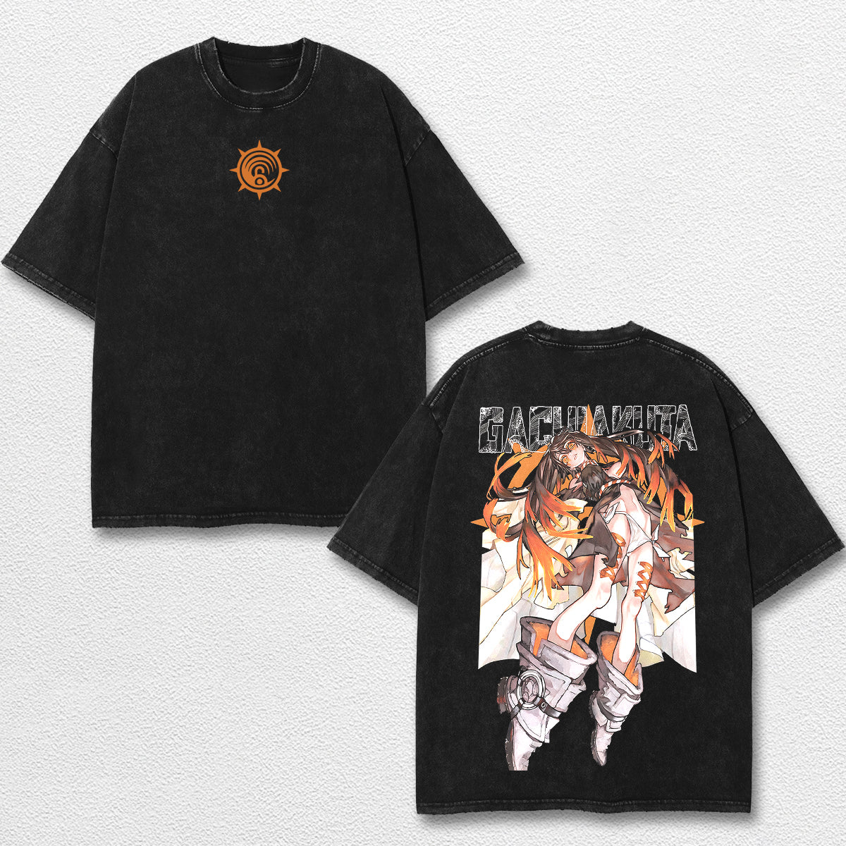 Retro Amo - Gachiakuta Oversize Lightweight Acid Washed Hoodie Sweatshirt Tee, Anime Graphic Design Unisex Top Cotton Streetwear Shirt Clothes