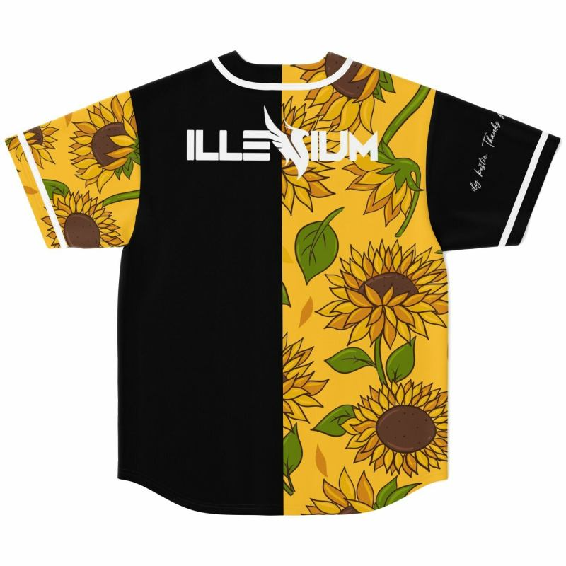 Illenium Sunflowers Baseball Jersey, EDM Festival Family Gift, Unisex Breathable Men's Jersey, 420 Lover Graphic Shirt, Gift For Jersey Fan EDM Electronics Music