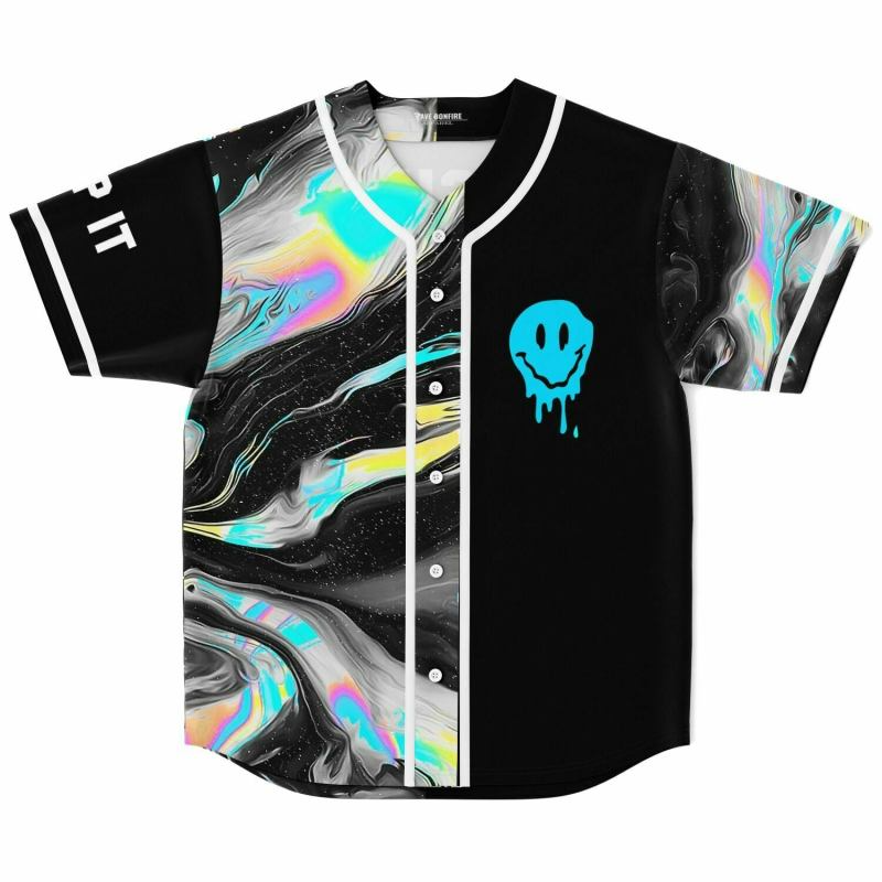 Basshead Drop It Baseball Jersey, EDM Festival Family Gift, Unisex Breathable Men's Jersey, 420 Lover Graphic Shirt, Gift For Jersey Fan EDM Electronics Music