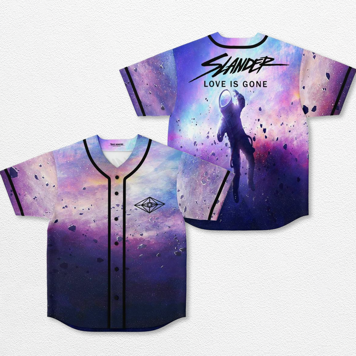 Slander Love is Gone Baseball Jersey, EDM Festival Family Gift, Unisex Breathable Men's Jersey, 420 Lover Graphic Shirt, Gift For Jersey Fan EDM Electronics Music