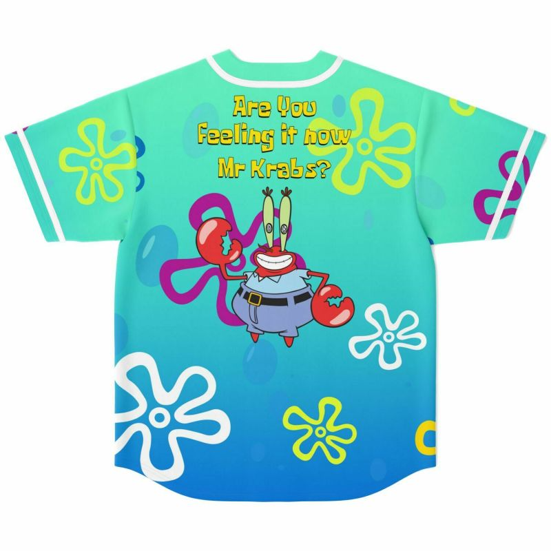 SpongeBob SquarePants Baseball Jersey, EDM Festival Family Gift, Unisex Breathable Men's Jersey, 420 Lover Graphic Shirt, Gift For Jersey Fan EDM Electronics Music