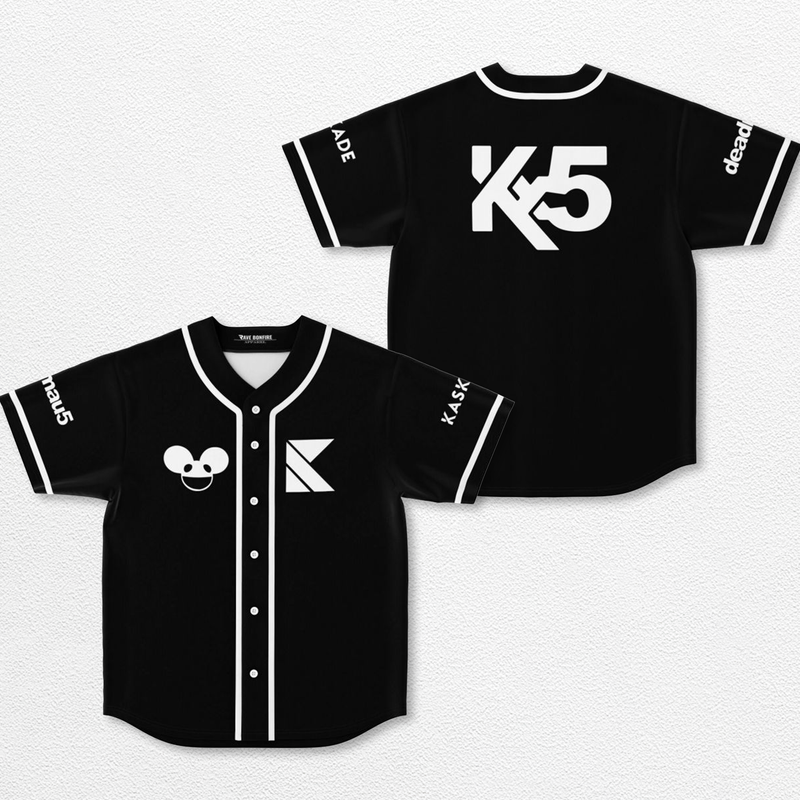 Kaskade and Deadmau5 Baseball Jersey, EDM Festival Family Gift, Unisex Breathable Men's Jersey, 420 Lover Graphic Shirt, Gift For Jersey Fan EDM Electronics Music