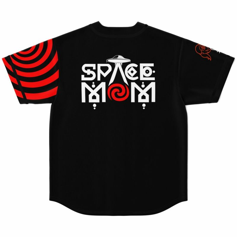 Rezzbian SpaceMom Baseball Jersey, EDM Festival Family Gift, Unisex Breathable Men's Jersey, 420 Lover Graphic Shirt, Gift For Jersey Fan EDM Electronics Music