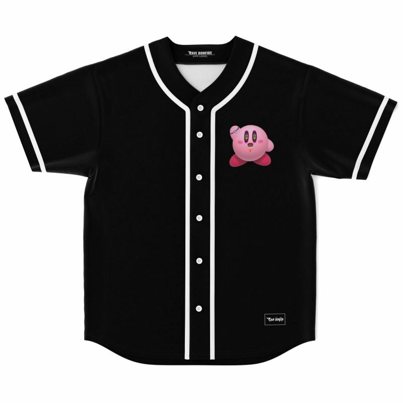 Black Kirby Baseball Jersey, EDM Festival Family Gift, Unisex Breathable Men's Jersey, 420 Lover Graphic Shirt, Gift For Jersey Fan EDM Electronics Music