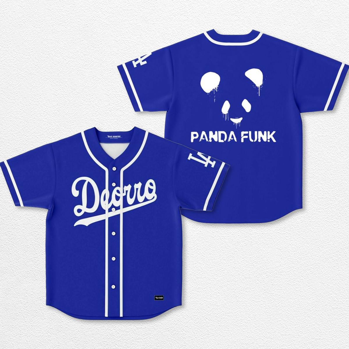 Blue Deorro Panda Baseball Jersey, EDM Festival Family Gift, Unisex Breathable Men's Jersey, 420 Lover Graphic Shirt, Gift For Jersey Fan EDM Electronics Music