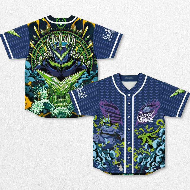 Ganja White Night Dark Wobble Baseball Jersey EDM Festival Family Gift, Unisex Breathable Men's Jersey, 420 Lover Graphic Shirt, Gift For Jersey Fan EDM Electronics Music