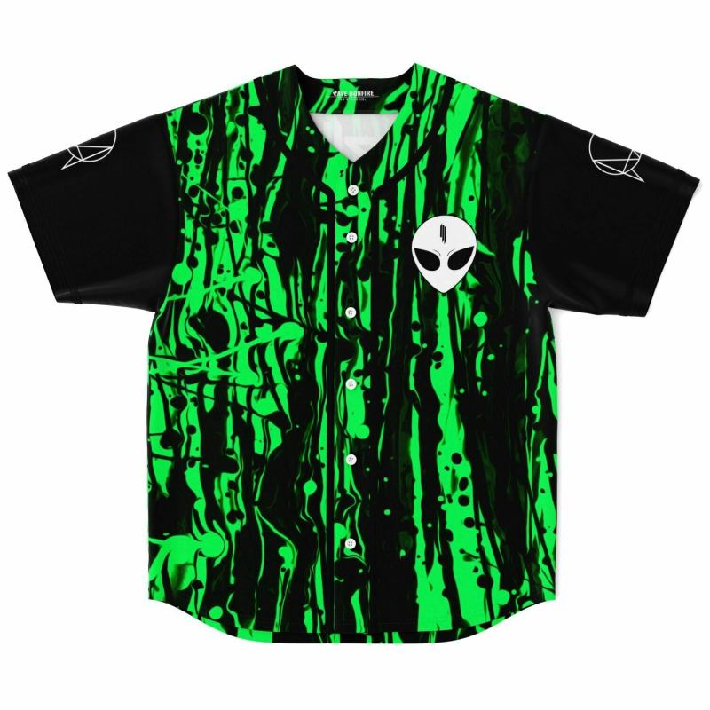 Skrillex Green Baseball Jersey EDM Festival Family Gift, Unisex Breathable Men's Jersey, 420 Lover Graphic Shirt, Gift For Jersey Fan EDM Electronics Music (Copy)