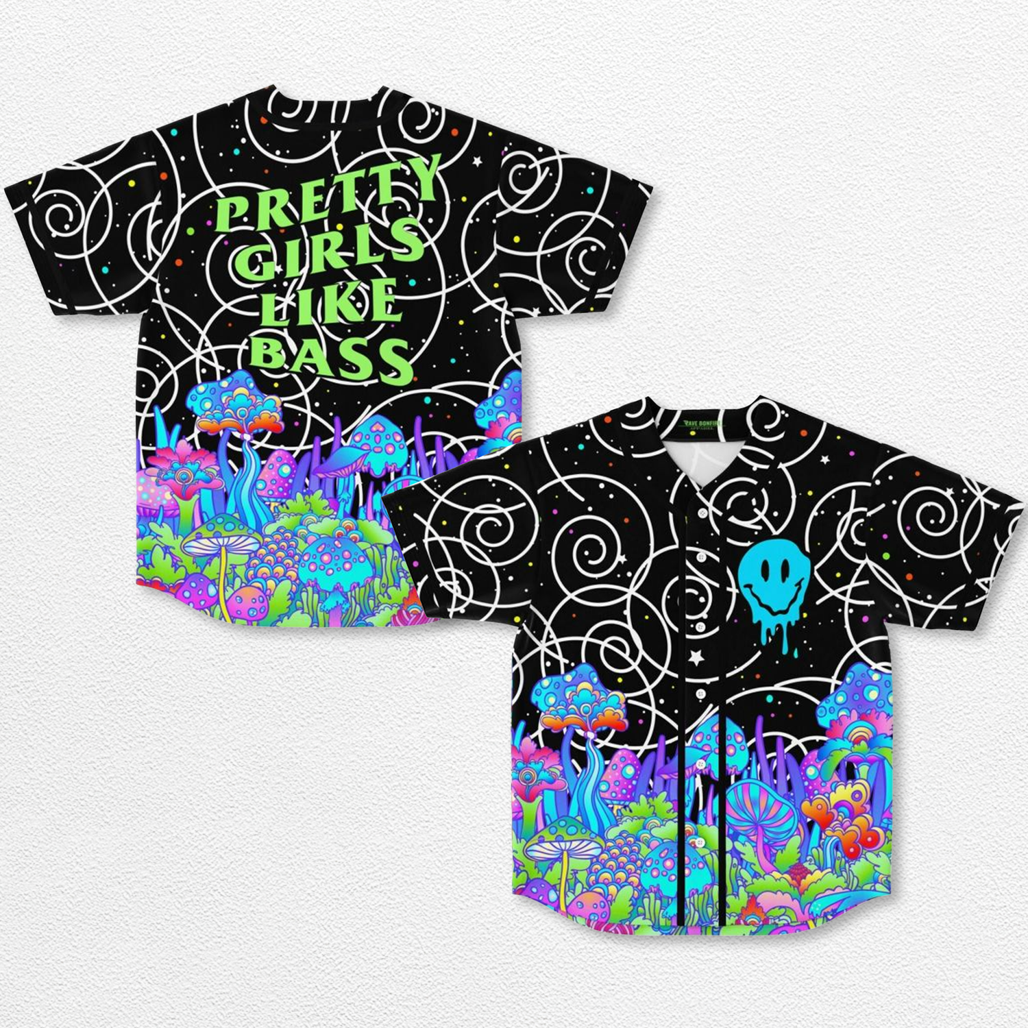 Pretty Girls Like Bass Baseball Jersey EDM Festival Family Gift, Unisex Breathable Men's Jersey, 420 Lover Graphic Shirt, Gift For Jersey Fan EDM Electronics Music (Copy) (Copy)