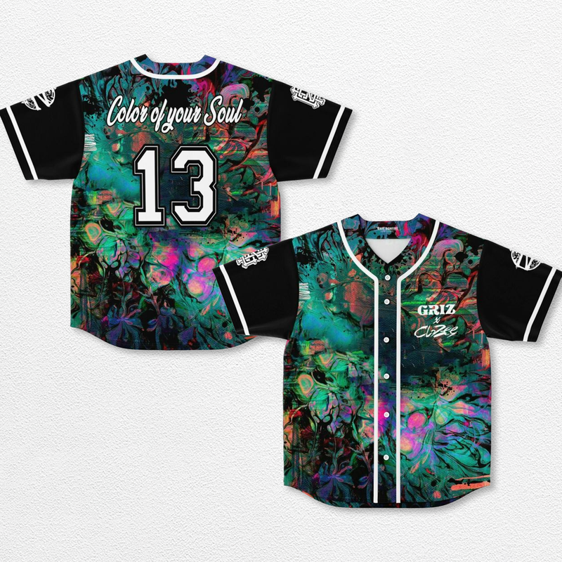 CloZee x Griz Color Of Your Soul Baseball Jersey EDM Festival Family Gift, Unisex Breathable Men's Jersey, 420 Lover Graphic Shirt, Gift For Jersey Fan EDM Electronics Music