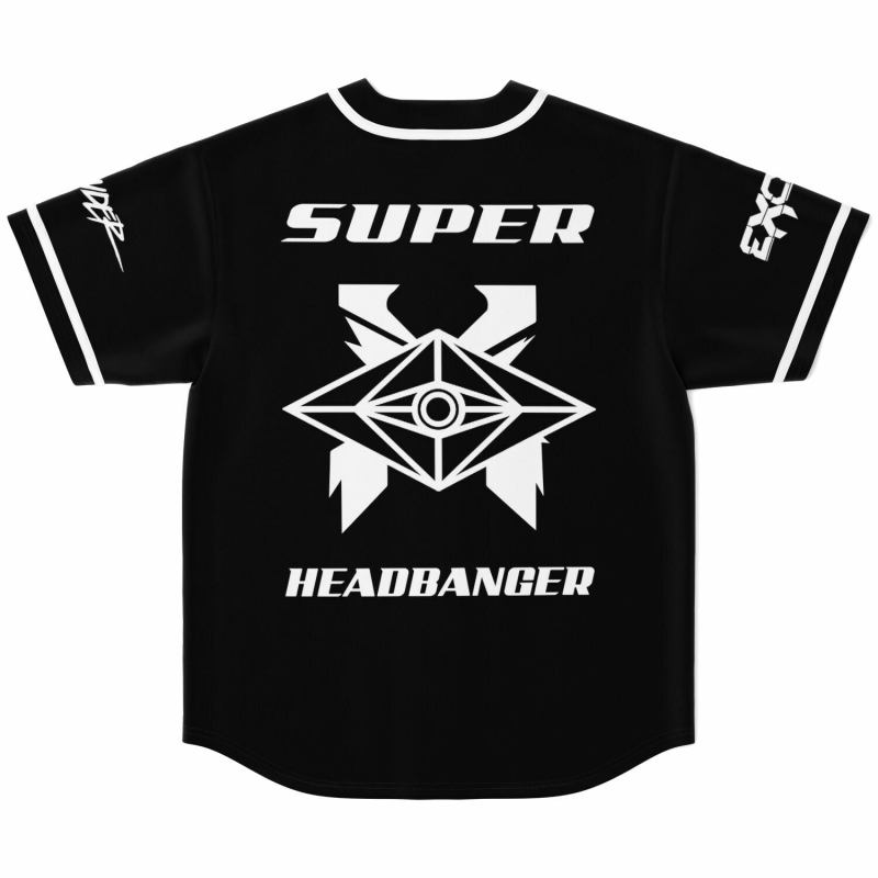 Super Headbanger Baseball Jersey EDM Festival Family Gift, Unisex Breathable Men's Jersey, 420 Lover Graphic Shirt, Gift For Jersey Fan EDM Electronics Music