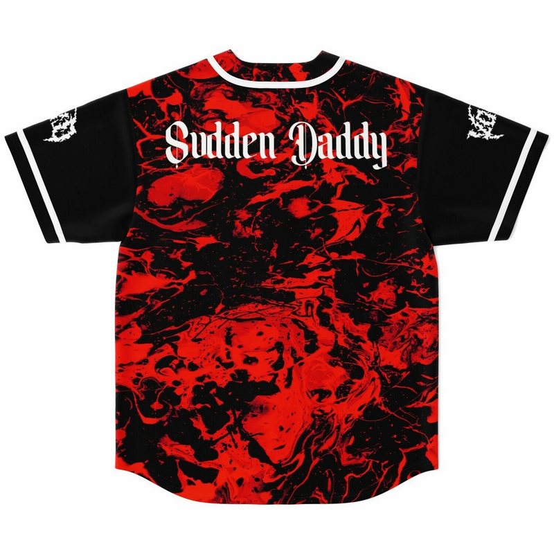Svdden Death Sudden Daddy Baseball Jersey EDM Music Shirt, EDM Festival Family Gift, Unisex Breathable Men's Jersey, 420 Lover Graphic Shirt, Gift For Baseball Fan EDM Electronics Music