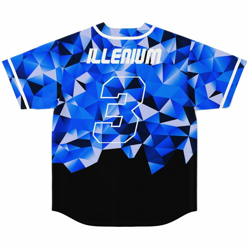 Blue Illenium Baseball Jersey EDM Music Shirt, EDM Festival Family Gift, Unisex Breathable Men's Jersey, 420 Lover Graphic Shirt, Gift For Baseball Fan EDM Electronics Music
